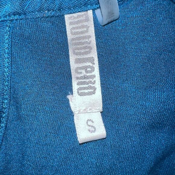 Monoreno womens S sheer cutout embroidered lace satin metallic gypsy fairy tunic - Picture 8 of 9